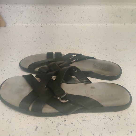 Salvatore Ferragamo black mens sandals sz 10 main image 2